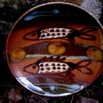 Handmade stoneware platter by Puketai Pottery