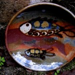 Handmade stoneware platter by Puketai Pottery