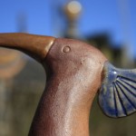 Close-up detail of hand-thrown pottery by Puketai Pottery