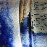Close-up detail of hand-thrown pottery by Puketai Pottery