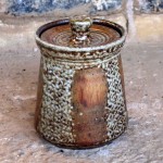 Handmade stoneware pot with lid by Puketai Pottery