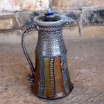 Handmade stoneware pot with lid by Puketai Pottery
