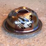 Handmade stoneware pot with lid by Puketai Pottery