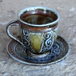 Handmade stoneware cup by Puketai Pottery