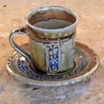 Handmade stoneware cup by Puketai Pottery