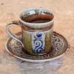 Handmade stoneware cup by Puketai Pottery