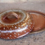 Handmade stoneware pot with lid by Puketai Pottery