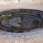 Handmade stoneware platter by Puketai Pottery