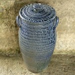 Handmade stoneware storage jar by Puketai Pottery