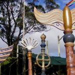 Handmade pottery on display at Puketai Pottery